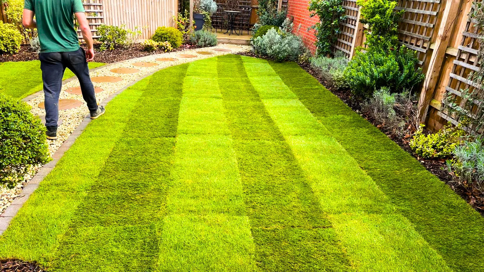 Immaculate natural turf striping in Hertfordshire